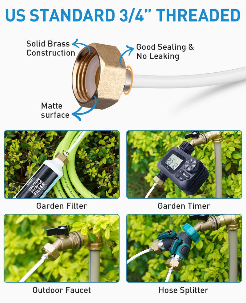 homenote Misting Cooling System, 26.3FT (8M) Misting Line + 7 Brass Mist Nozzles + Brass Adapter(3/4") Misters for Outside Patio Cooling Garden Greenhouse Watering - Image 3